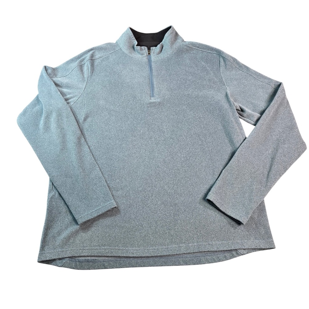 Mondetta Outdoor Project Mens Medium Blue Gray Quarter Zip Pullover Sweater Sz M